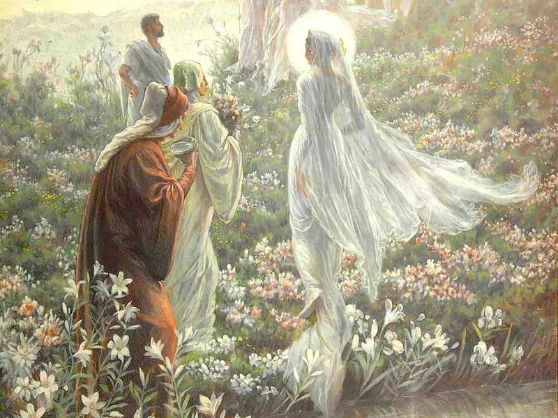1864-Ruggero Focardi - Dante e Beatrice nel Paradiso Terrestre